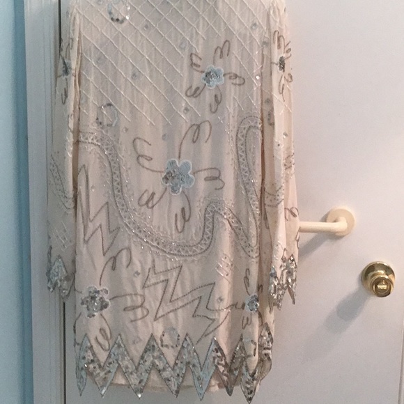 White silk dress with matching jacket - Picture 2 of 3